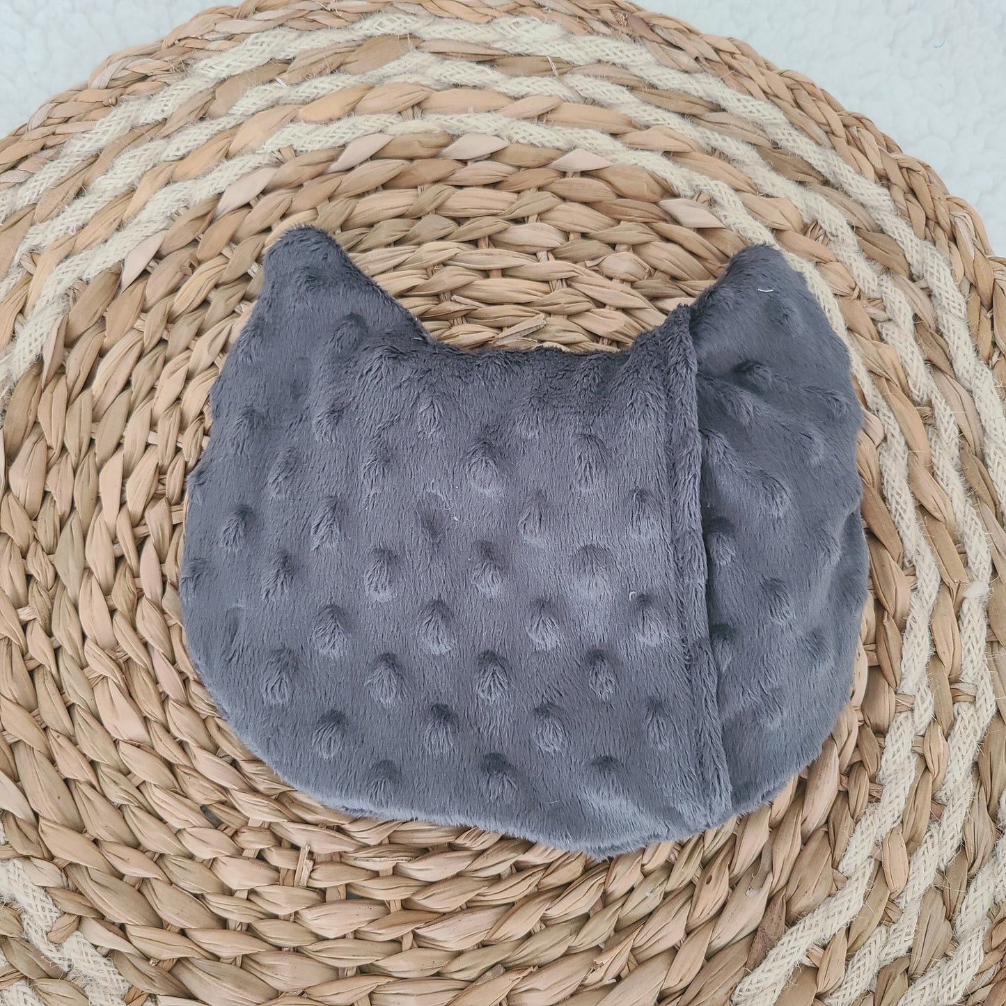 Bouillotte chat déhoussable aux graines de lin bio