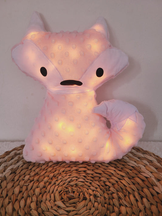 Coussin renard lumineux