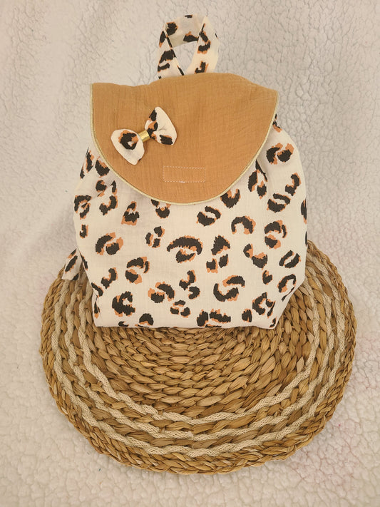 Sac à dos enfant personnalisé ,sac maternelle imprimé léopard
