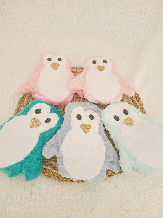 Bouillotte pingouin déhoussable aux graines de lin bio