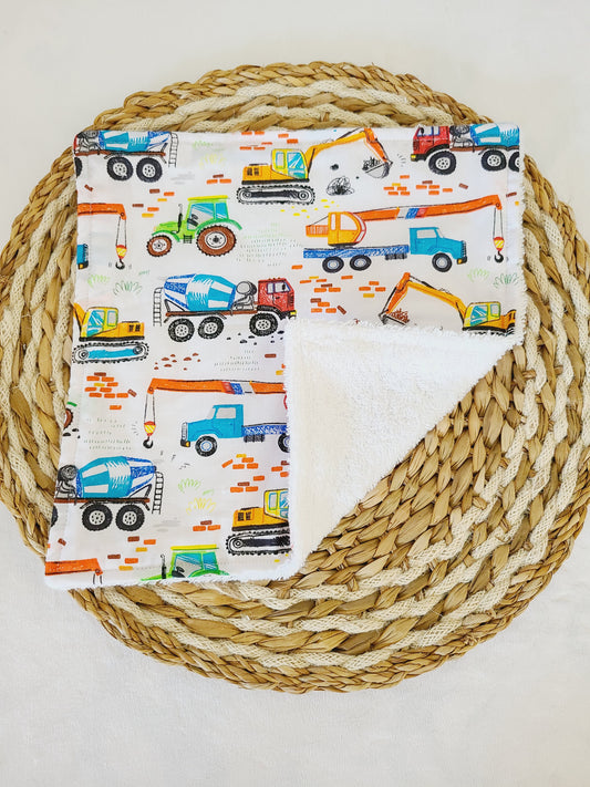 Serviette de table motif engin, grue