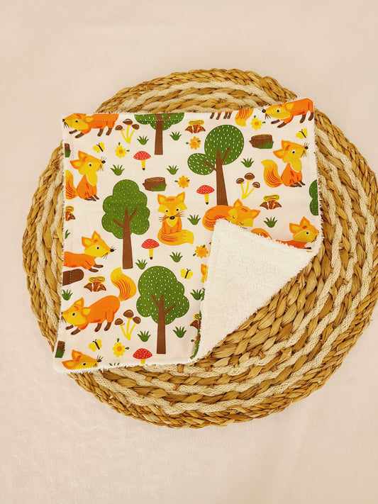 Serviette de table motif renard