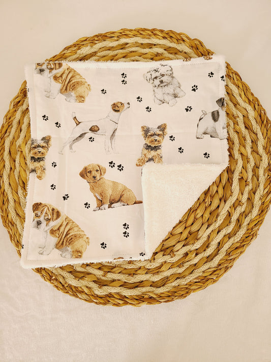 Serviette de table motif chien