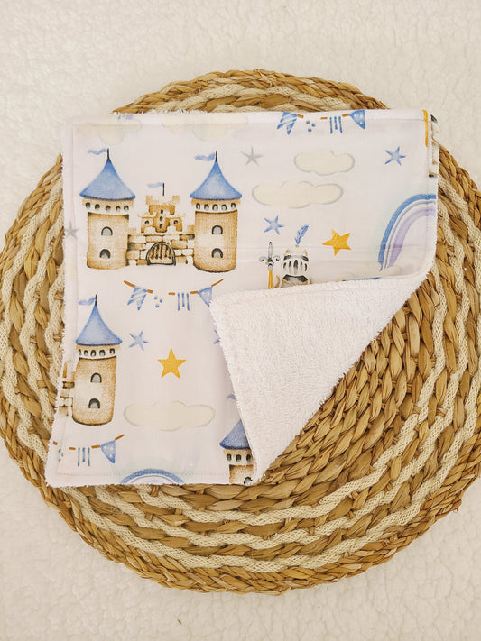 Serviette de table motif château et chevalier