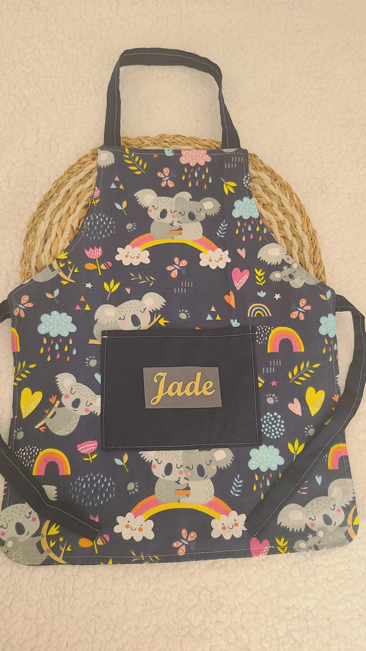 Tablier pour enfant personnalisable motifs koalas