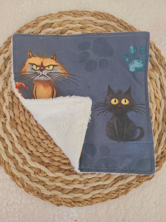 Serviette de table motif chat