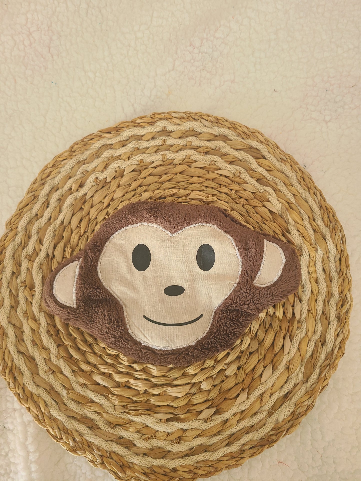 Bouillotte singe déhoussable aux graines de lin bio