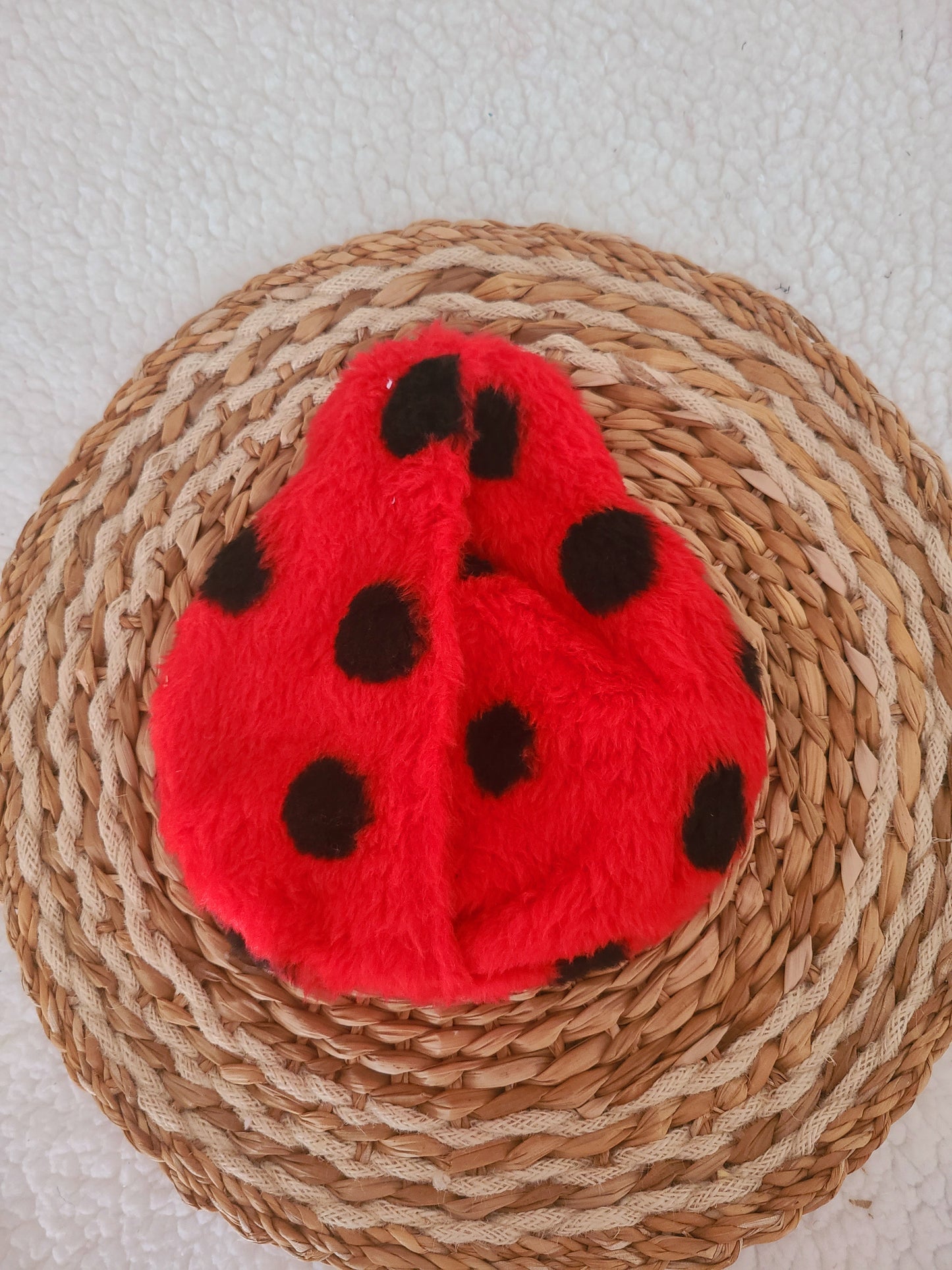 Bouillotte coccinelle déhoussable aux graines de lin bio