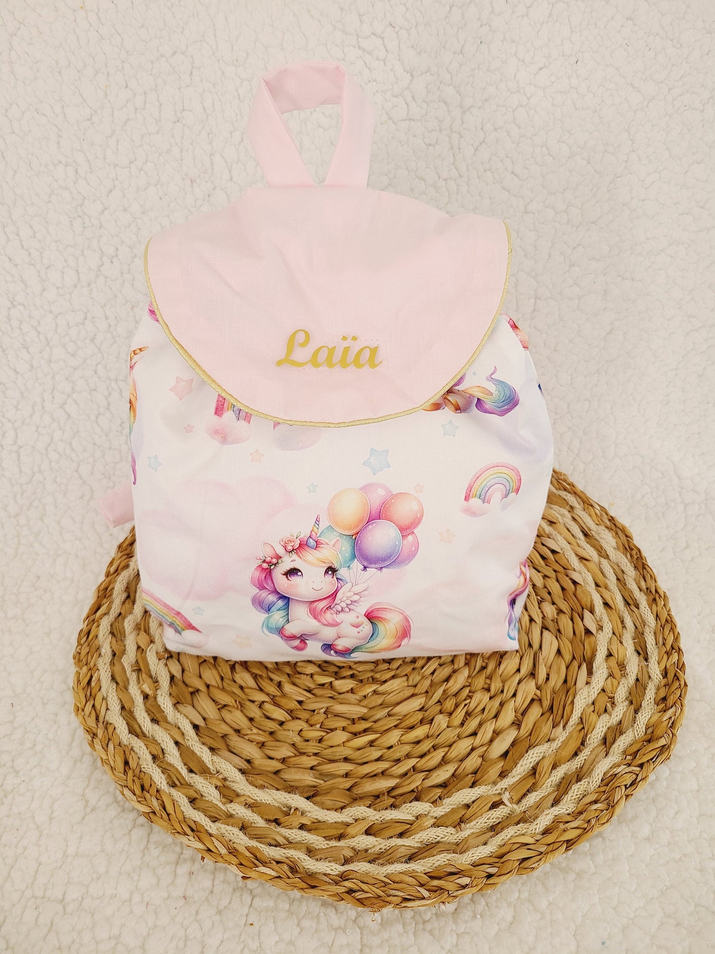 Sac à dos enfant personnalisé motif licorne