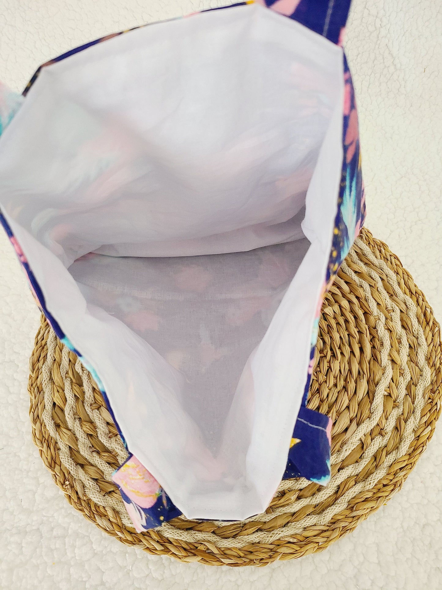 Sac de bibliothèque, tote bag motif licorne