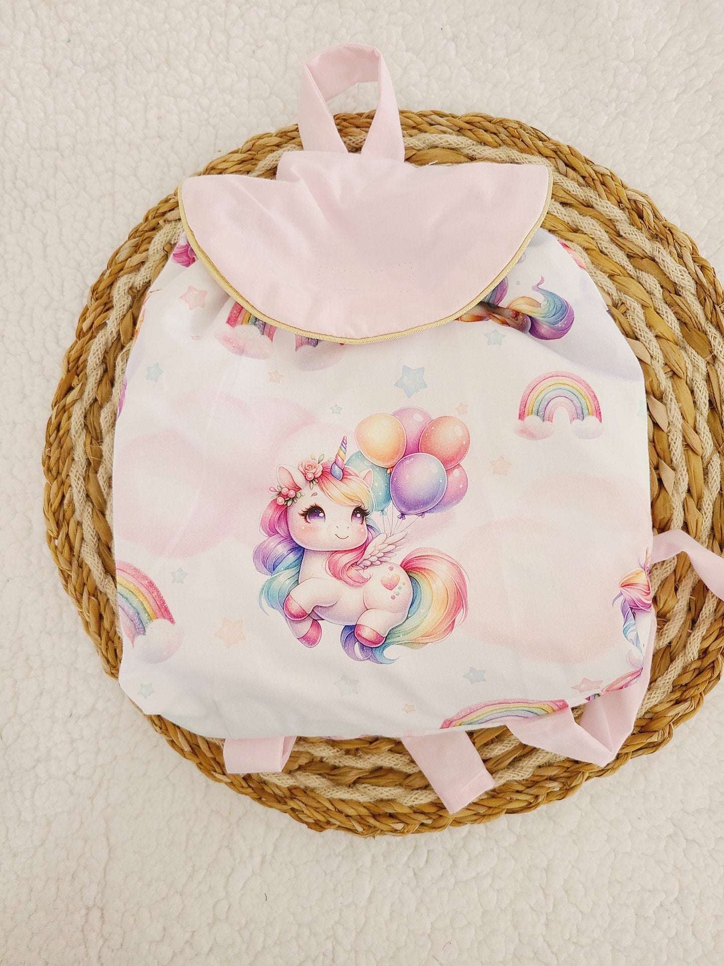 Sac à dos enfant personnalisé motif licorne
