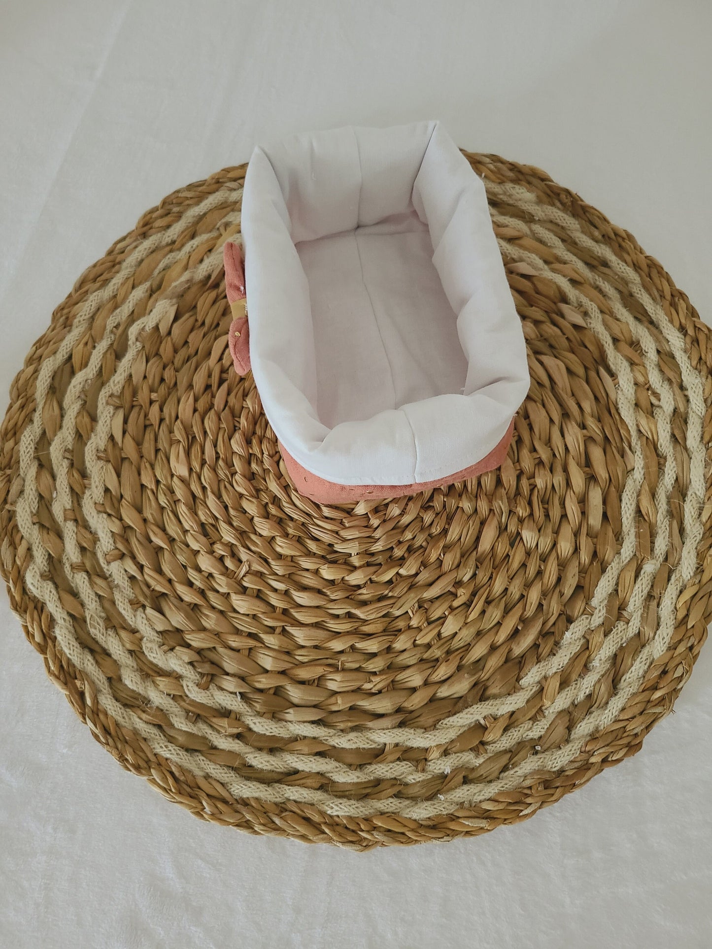 Lot de 8 lingettes lavables et sa panière en double gaze marsala à pois dorés