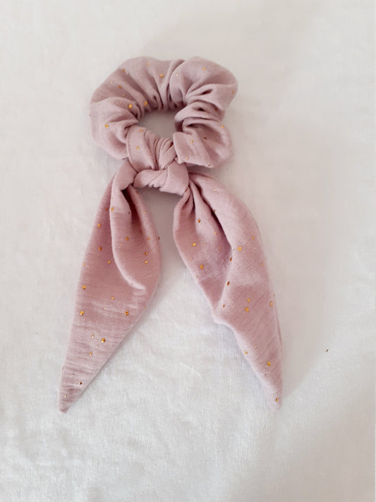 Foulchie, chouchou, taille enfant et adulte, en double gaze coloris au choix