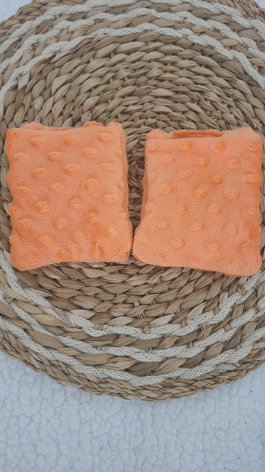 Chaufferettes en minky et aux graines de lin, coloris au choix