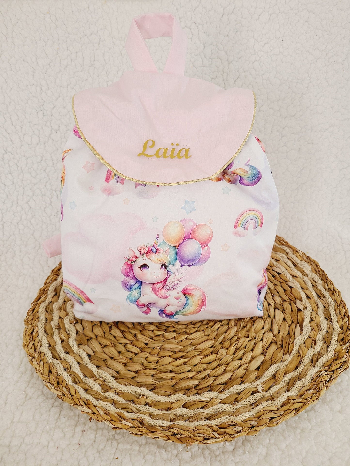Sac à dos enfant personnalisé motif licorne