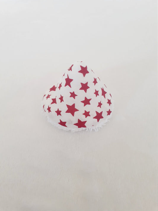 Lot de 3, 6 ou 9 tipis à pipi, triangles en éponge blanche et coton blanc motifs étoiles