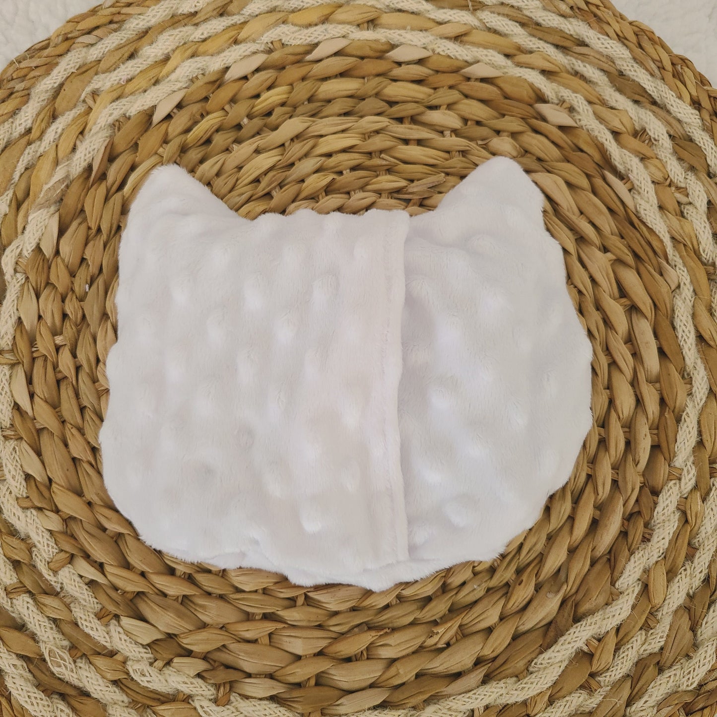 Bouillotte chat déhoussable aux graines de lin bio