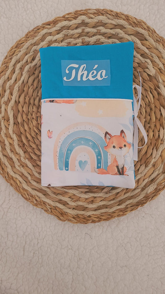 Protège carnet de santé personnalisé motif renard
