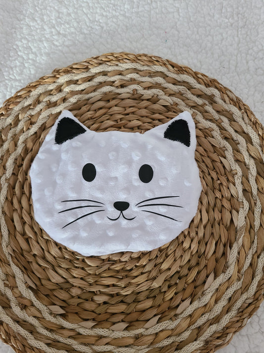 Bouillotte panda ou chat déhoussable aux graines de lin bio