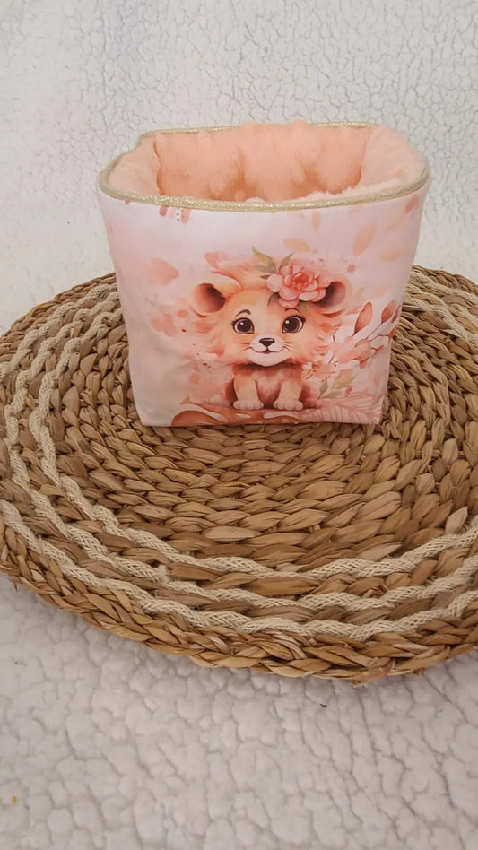 Panier de rangement motif lionceau