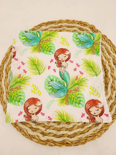 Serviette de table motif sirène