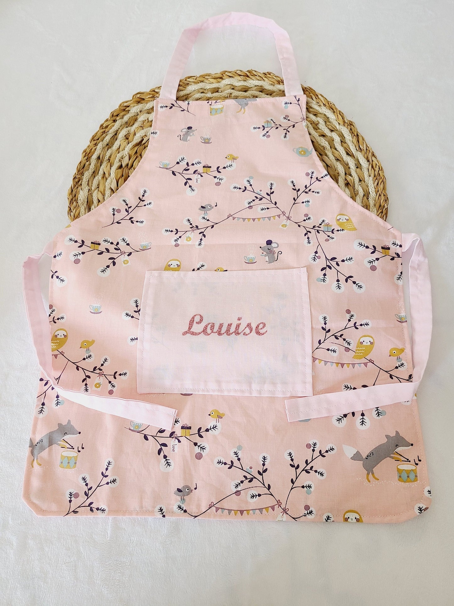 Tablier pour enfant personnalisable motifs renards