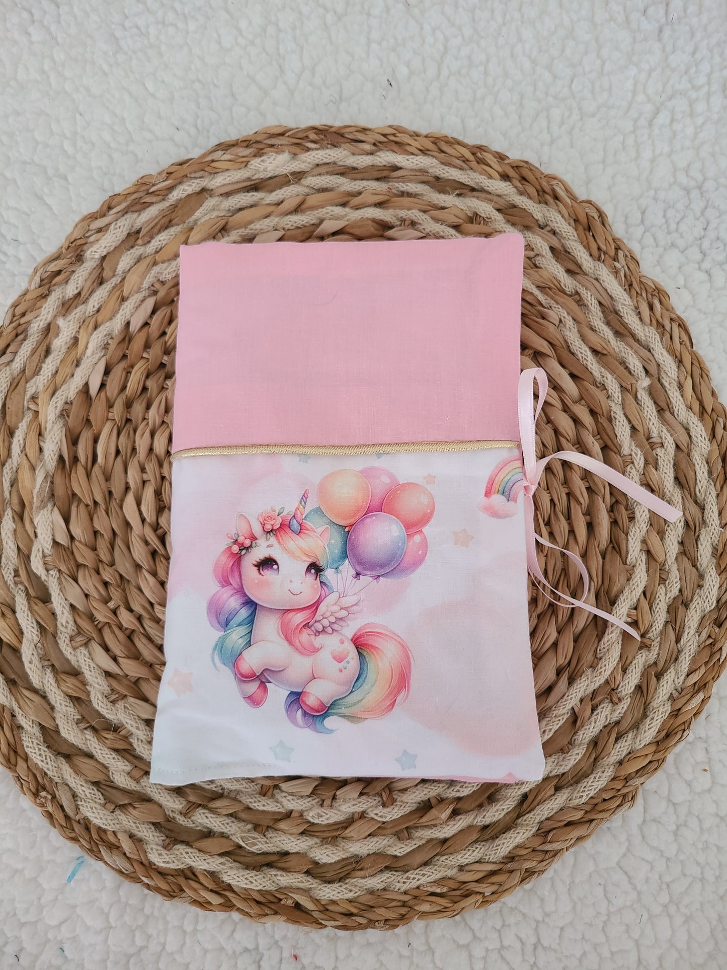Protège carnet de santé personnalisé motif licorne
