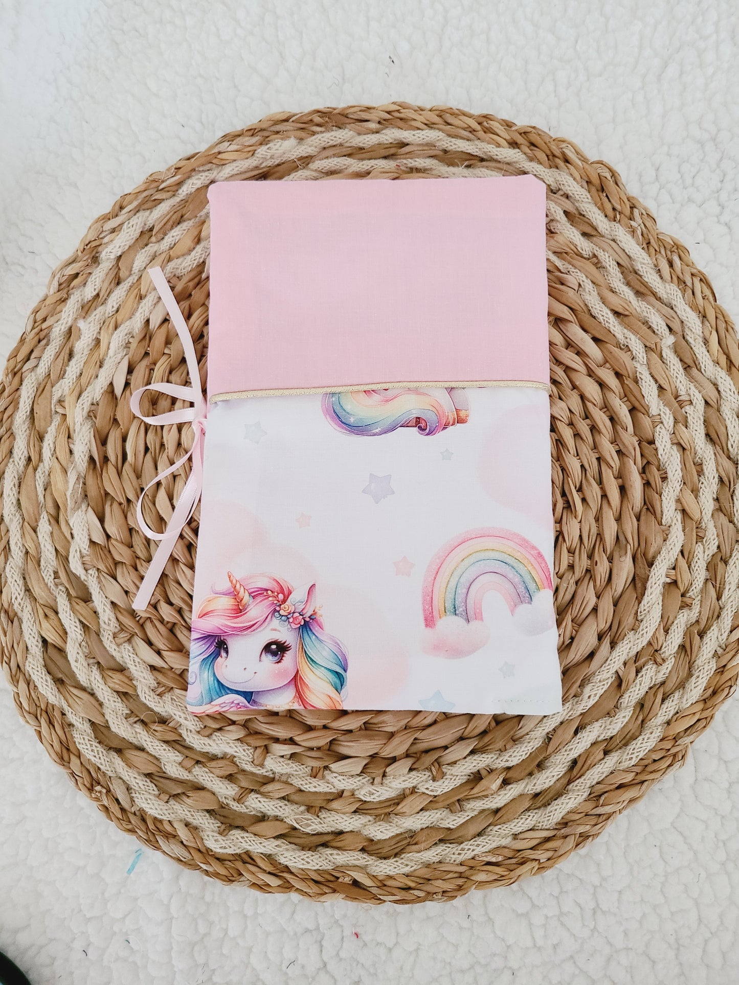 Protège carnet de santé personnalisé motif licorne