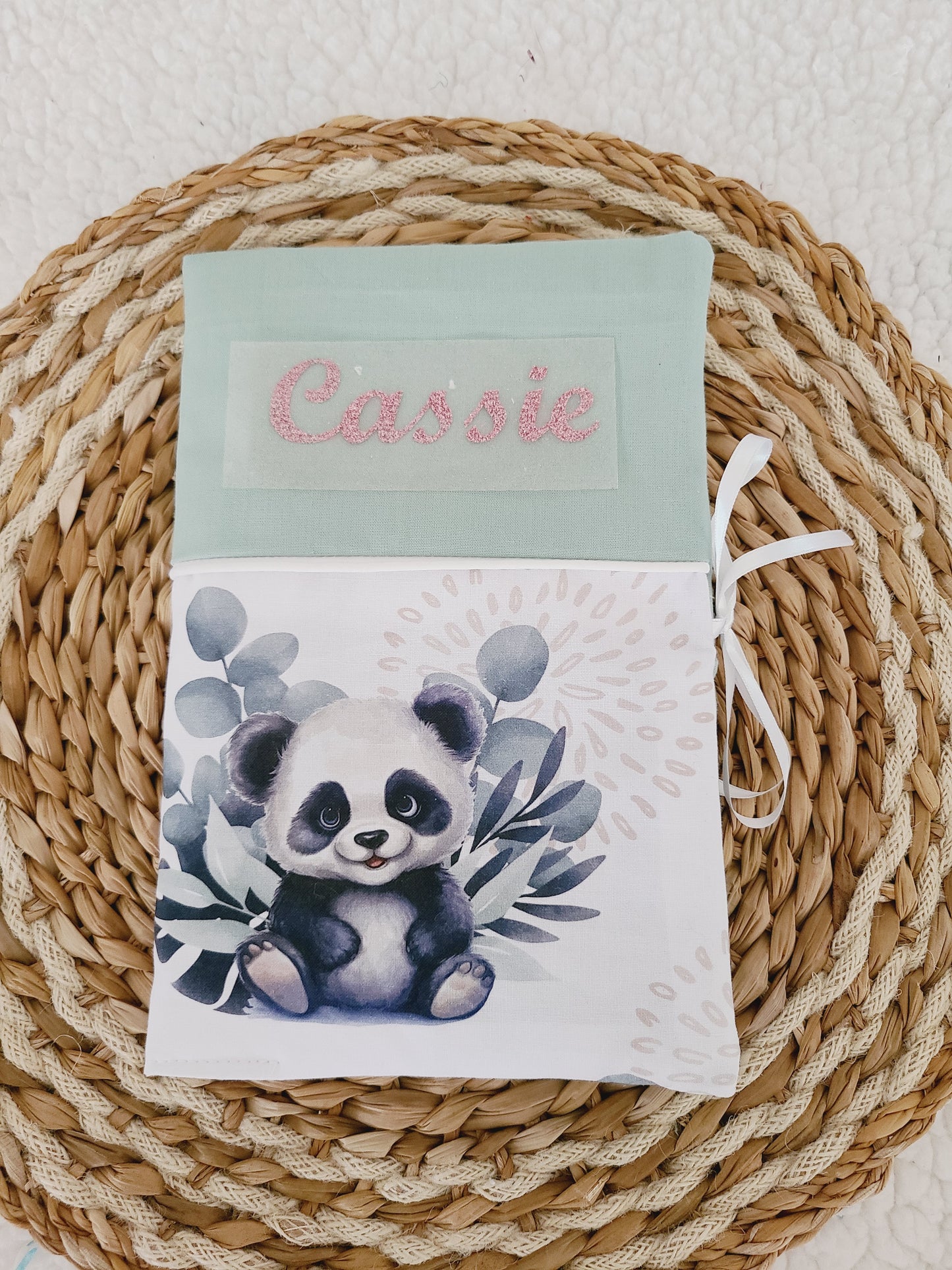 Protège carnet de santé personnalisé motif panda