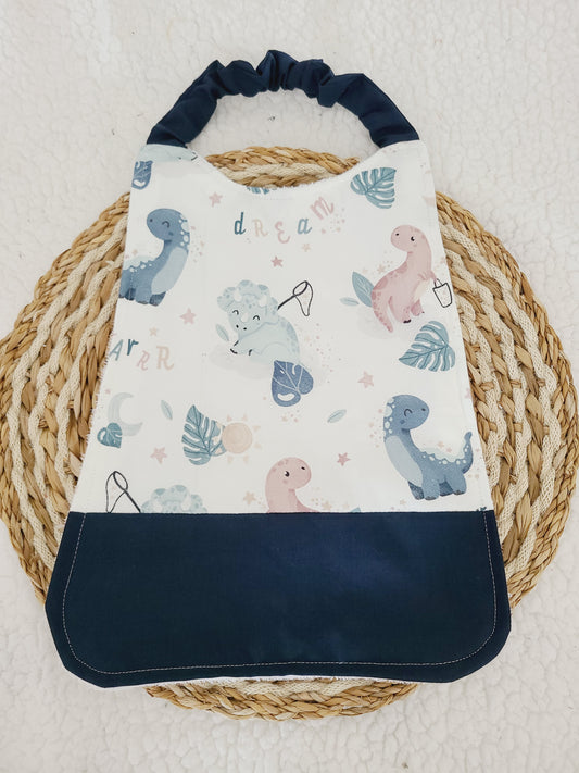 Serviette cantine maternelle personnalisée ou bavoir de cantine élastiquée motif au choix