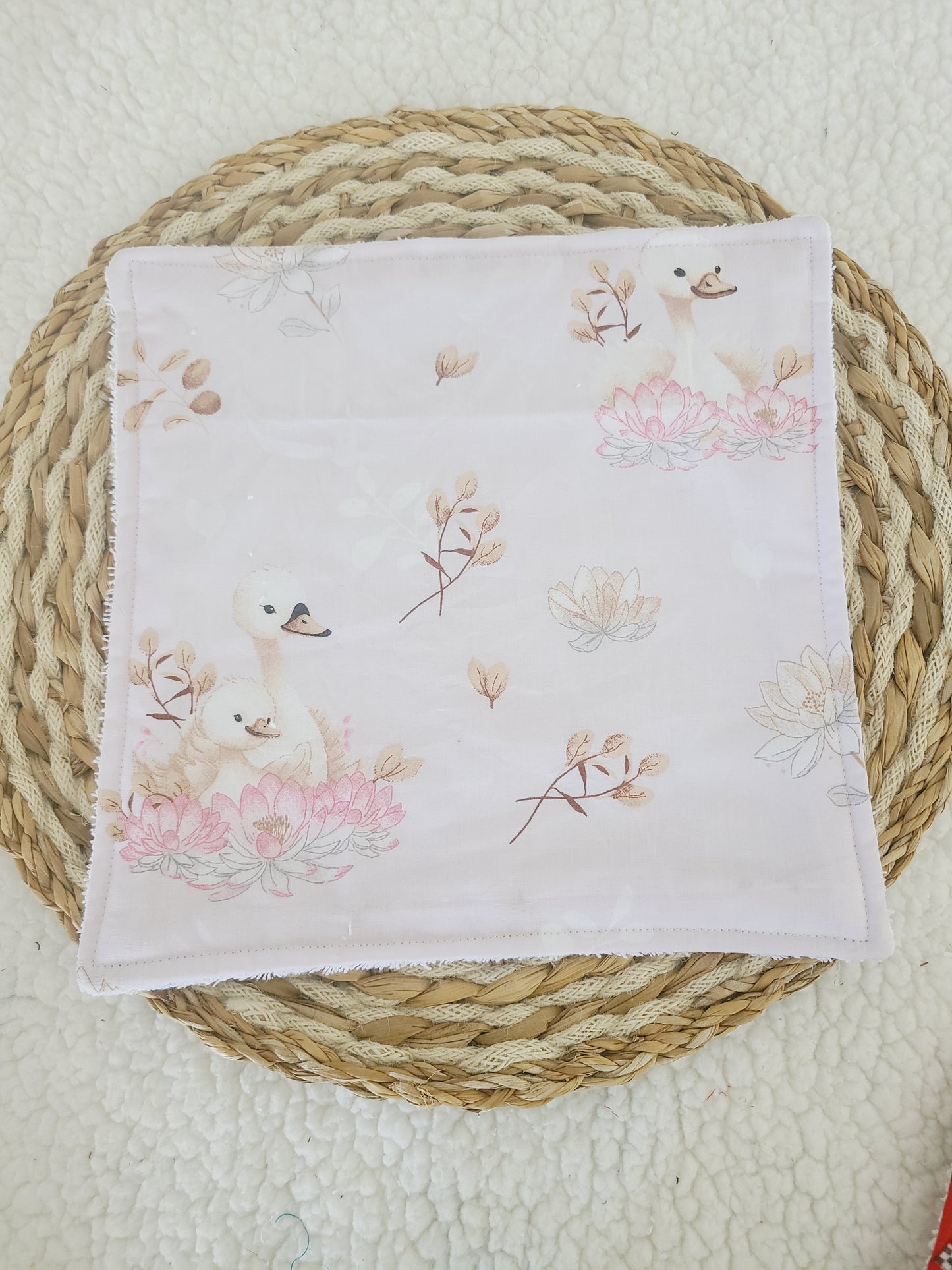 Serviette de table motif Cygnes
