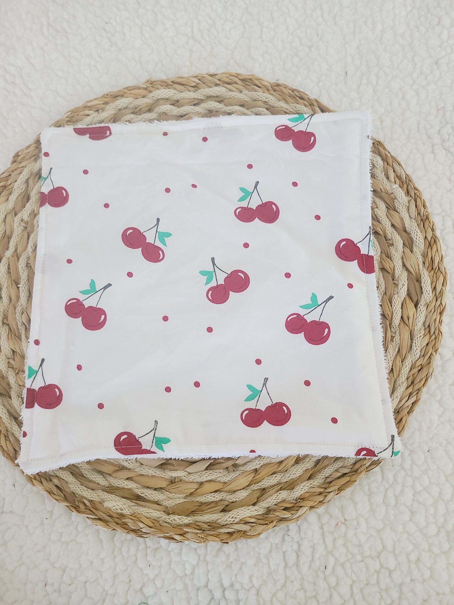 Serviette de table motif cerise