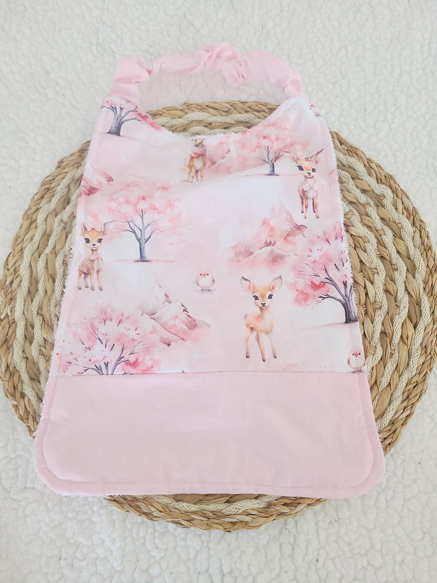 Serviette cantine maternelle personnalisée ou bavoir de cantine élastiquée motif au choix