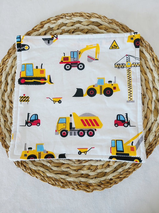Serviette de table motif engin de chantier