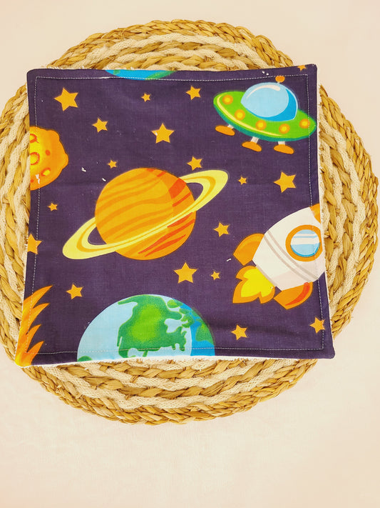 Serviette de table motif espace