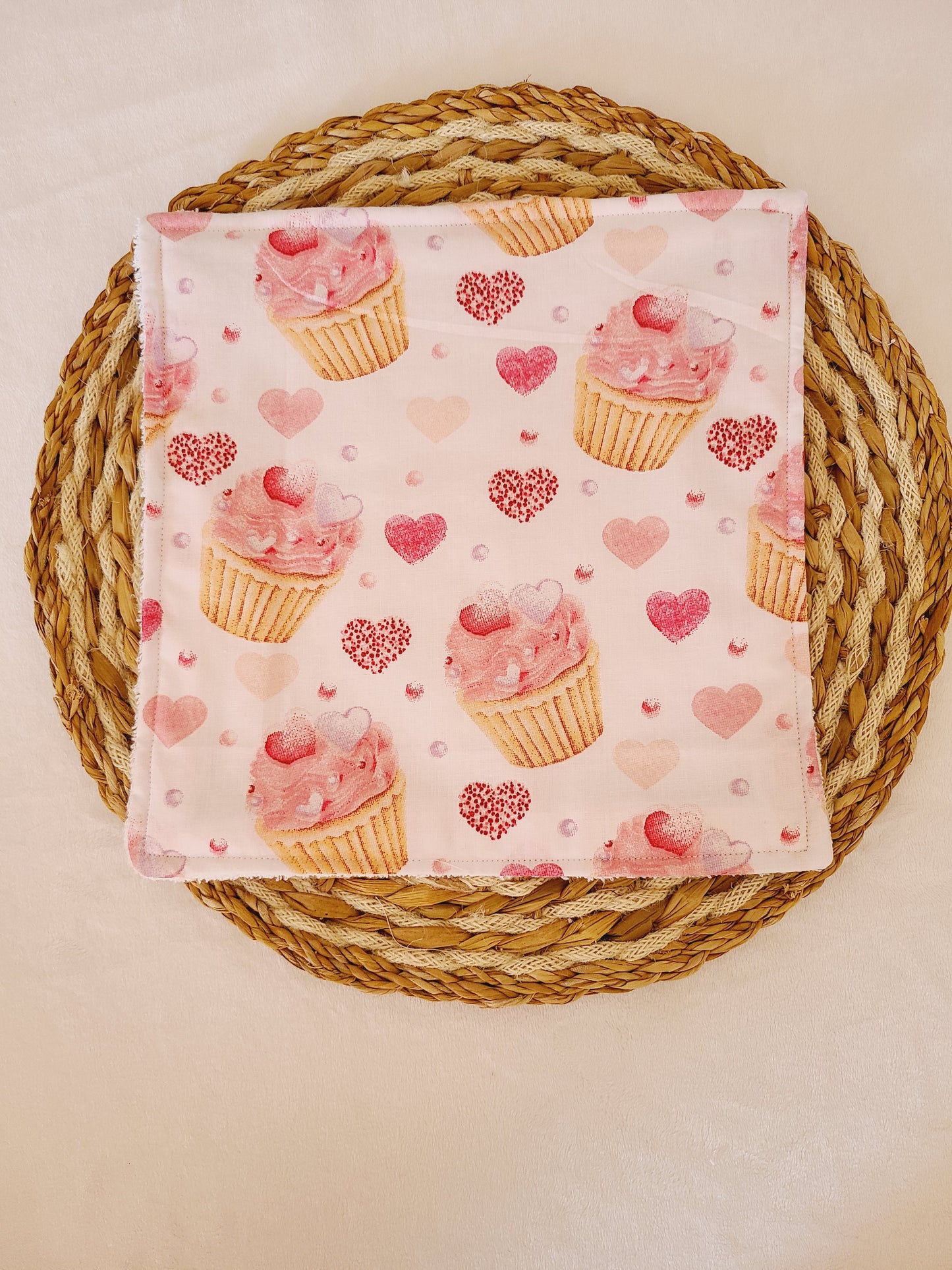 Serviette de table motif cupcake