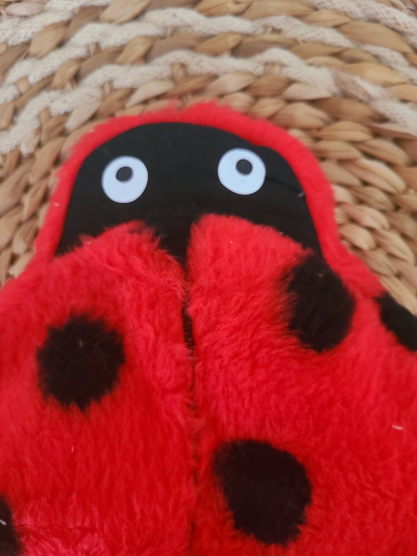 Bouillotte coccinelle déhoussable aux graines de lin bio