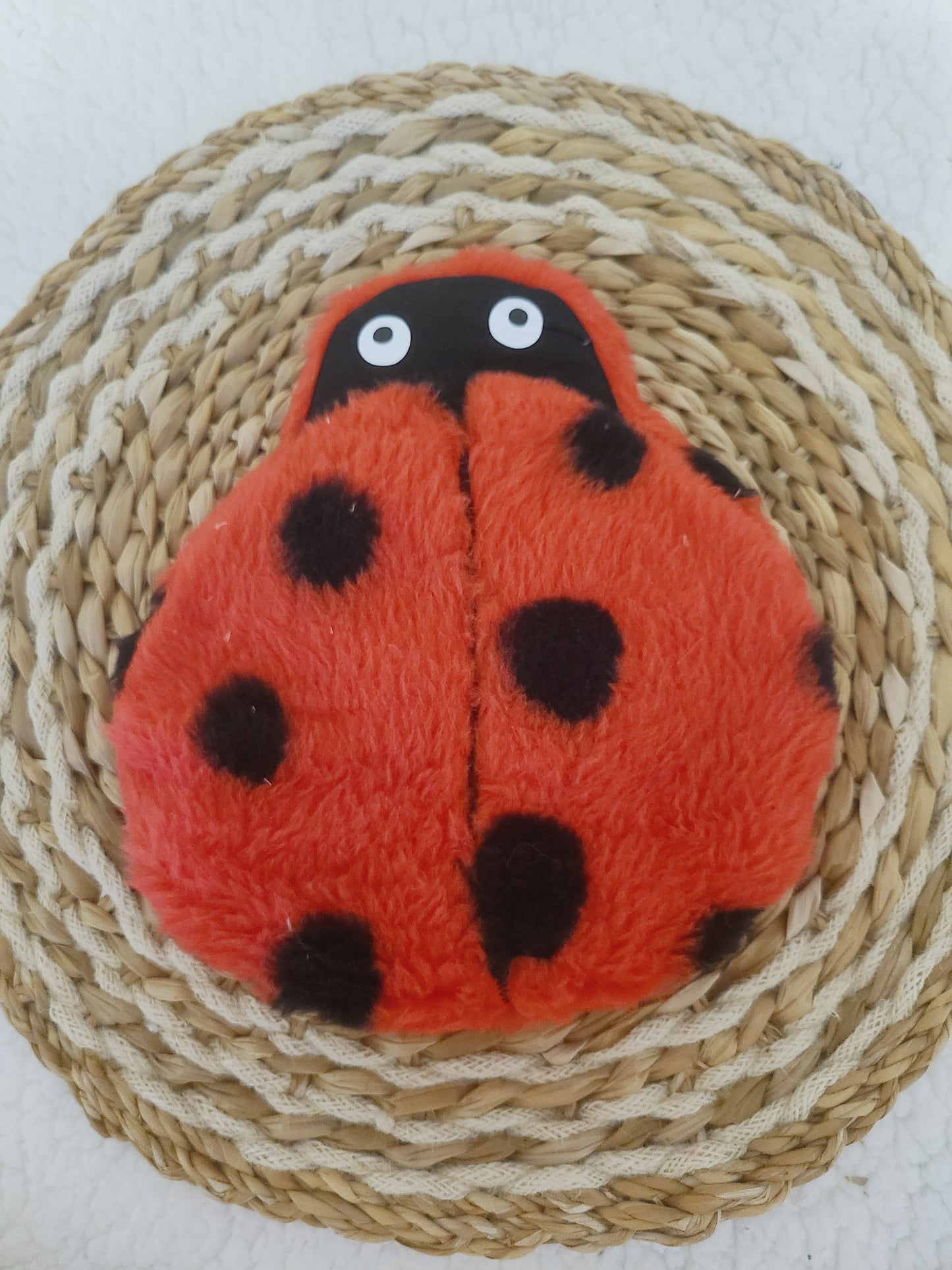 Bouillotte coccinelle déhoussable aux graines de lin bio