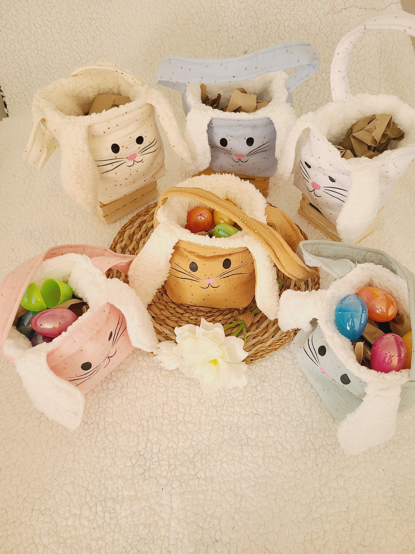 Panier lapin de Pâques personnalisable