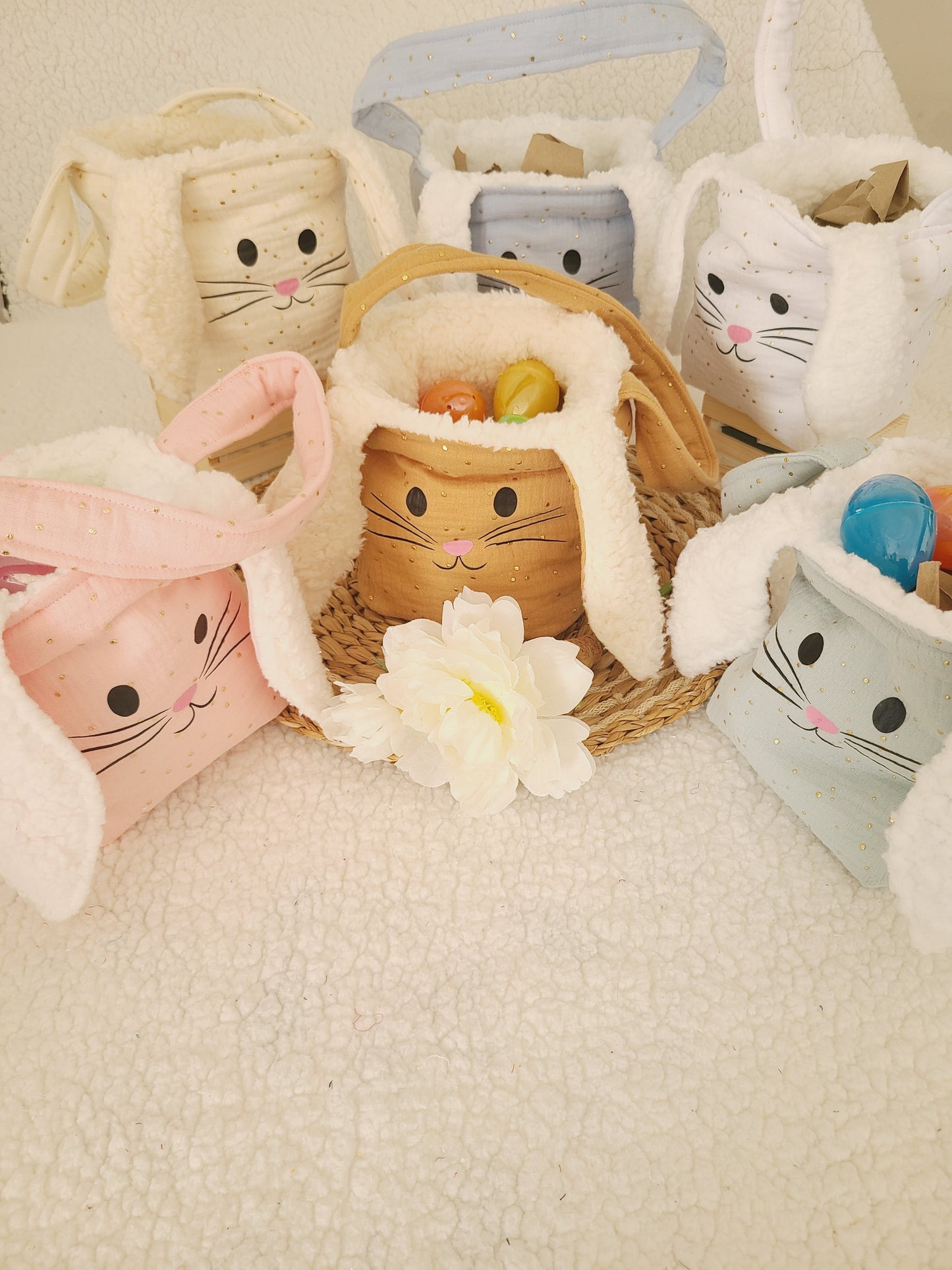 Panier lapin de Pâques personnalisable