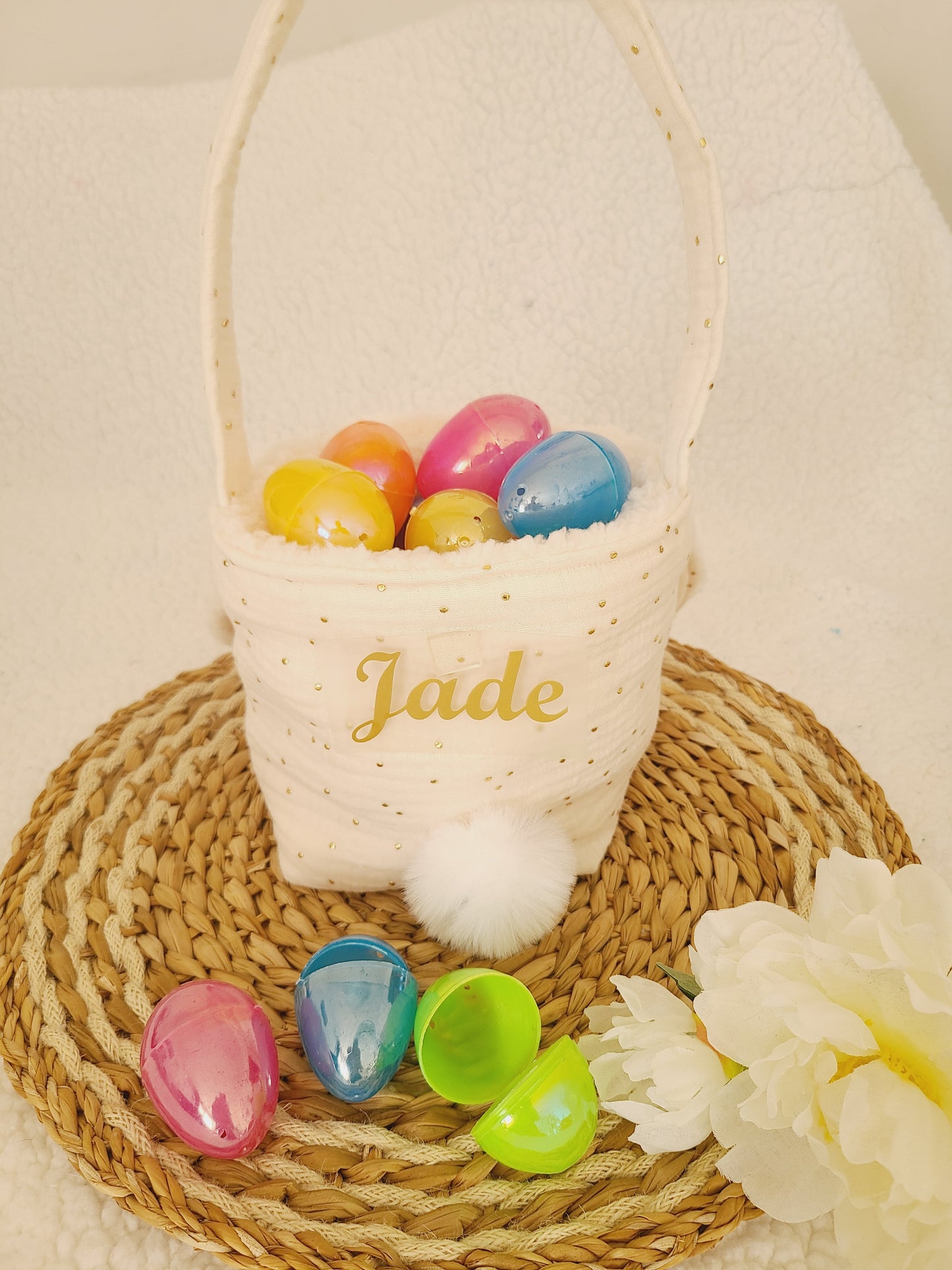 Panier lapin de Pâques personnalisable