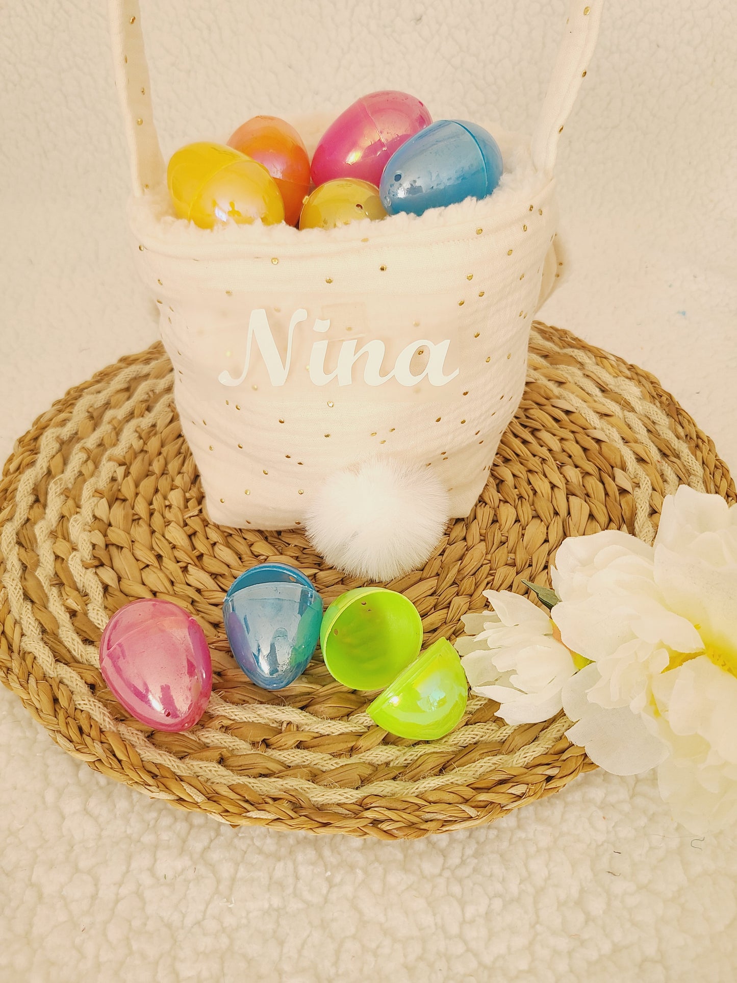 Panier lapin de Pâques personnalisable