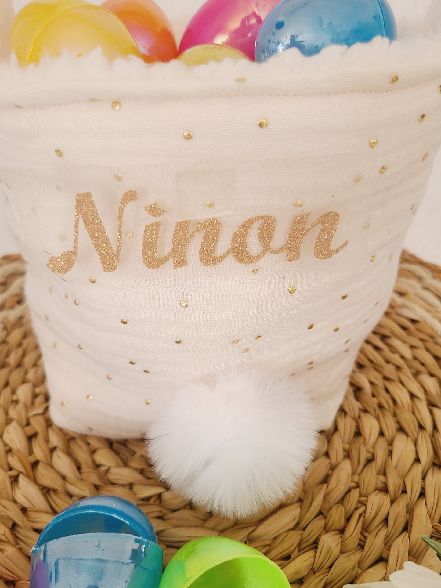 Panier lapin de Pâques personnalisable