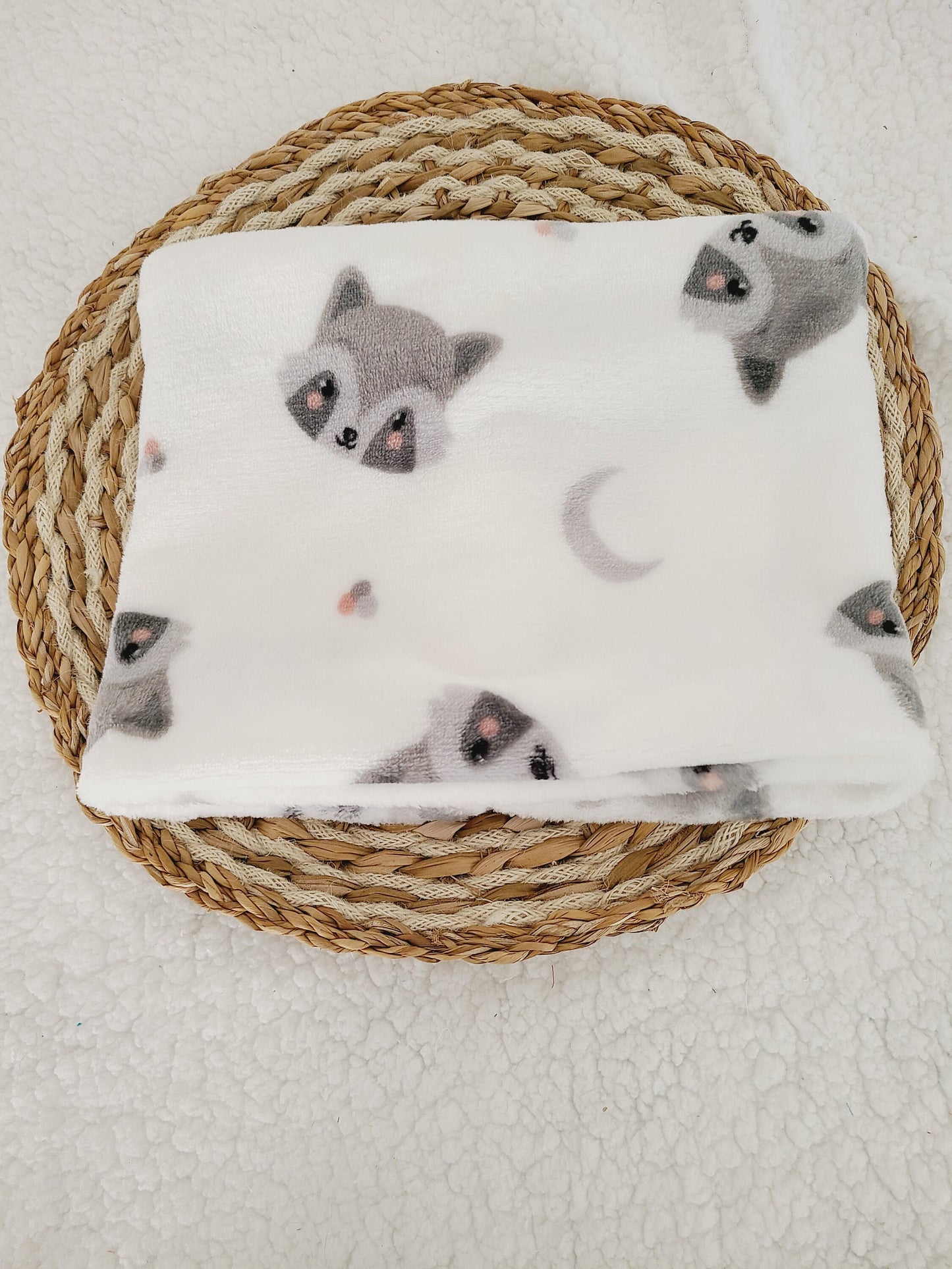 Snood polaire pour bébé, enfant motif raton laveur