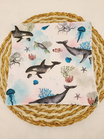 Serviette de table motif requin